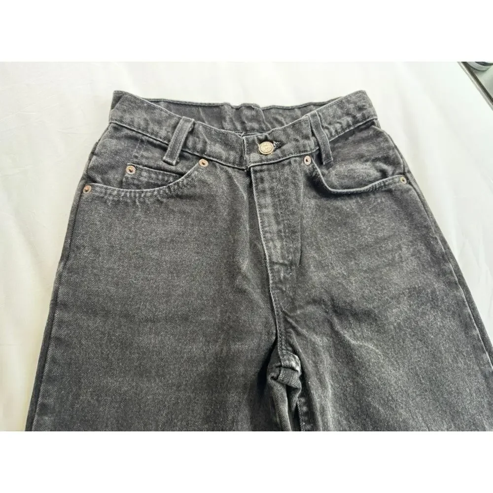 Vintage 90s Levi's 550 Student Orange Tab USA Black Jeans W27 L28 Relaxed Fit